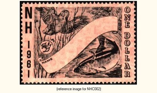 D2K New Hampshire Fish/Hunt Stamp 1961 $1.00 - Image 1 of 1
