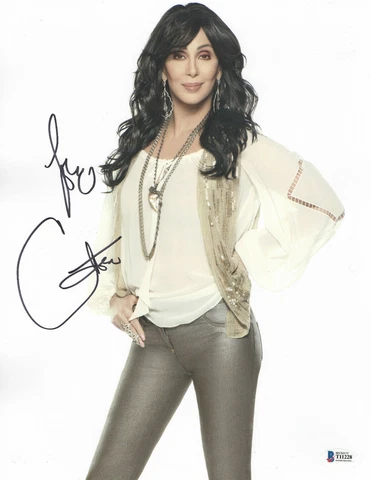 WOW CHER SIGNED AUTHENTIC AUTOGRAPH 11X14 PHOTO BECKETT BAS COA  25 Cover
