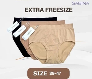 3 pcs x Sabina Half Panty Extra Freesize Women Plus Size Soft Stretch (2XL-4XL) - Picture 1 of 7