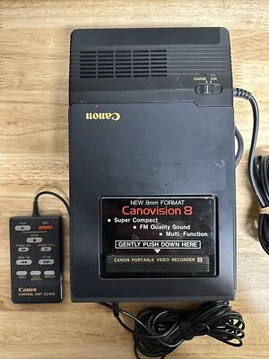 Vintage CANON VR-E10 CANOVISION8 Super Compact Video Recorder W/Remote For Parts - Image 1 of 4