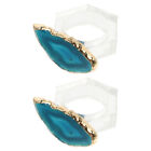 Acrylic Agate Napkin Rings - 2 Pack Party Table Accessory-GV