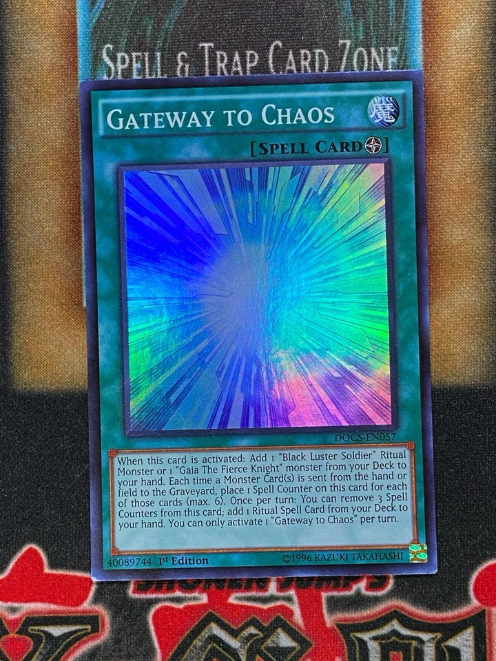 Yugioh Gateway To Chaos DOCS-EN057 súper raro primera edición casi nuevo Foto 1 de 1