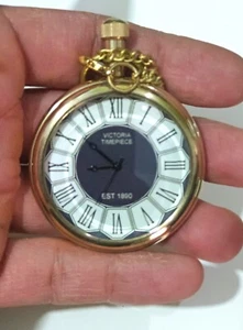 Reloj Bolsillo Retro Marítimo Latón -Vintage 2" Estilo Elgin Coleccionable Mejor Regalo - Imagen 1 de 8
