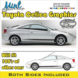 Calcomanías Toyota CELICA VVT Rayas Laterales GT JDM Pegatinas Gráficos SIN P&P 003 - Imagen 1 de 4