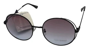 Gafas de sol redondas negras de metal Lucky Brand para mujer, lentes degradadas por humo D2003 - Imagen 1 de 15