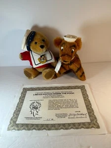 Disney Captain Pooh & 1st Mate Tigger Too LE 11/50 scatola e certificato di autenticità 1998 raro set - Foto 1 di 7