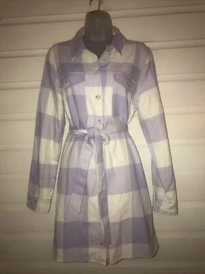 NUEVO CON ETIQUETAS Vestido Camisa Sanctuary 100% Algodón Franela Manga Larga Botón Frontal Talla M Foto 1 de 4