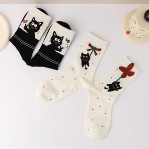 Cute Cat Middle Tube Socks Soft Warm Thickened Socks Sleep Sock Girly Sweet Gift - Bild 1 von 15