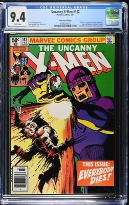 Uncanny  X-Men #142 1981 Marvel Comics CGC 9.4 White Pages Newsstand - Image 1 of 2