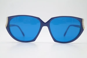 Vintage Sonnenbrille Silhouette 1166 /20 Blau Gold Oval sunglasses brille - Picture 1 of 6