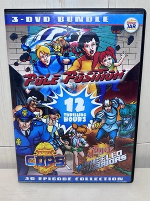 80s Cartoon 3-DVD Bundle Pole Position COPS Jayce and the Wheeled Warriors Foto 1 de 4