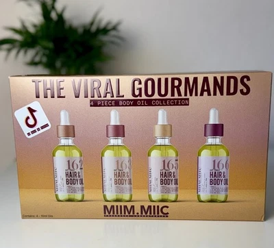 Miim Miic The Viral Gourmand 4 piezas Set Aceite Corporal Colección (botellas de 10 ml) ¡NUEVO! Foto 1 de 2