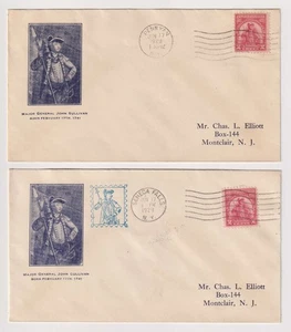 E4663: (5) #657 FDC, (3) Elliott, (2) Griffin Cachets - Picture 1 of 6