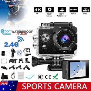 4K 2.0 Inches 1080P HD Waterproof Sports Action Camera Video DVR Recorder Go Pro - Picture 1 of 12