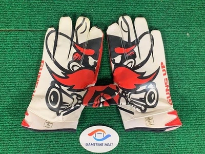 Guantes de fútbol americano acolchados Under Armour Texas Tech Red Raiders Team Raider rojos grandes Foto 1 de 3