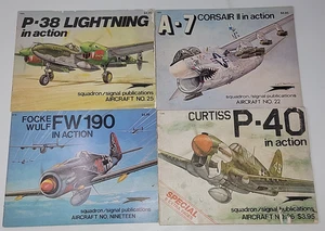 Lot of 4 Squadron/Signal "In Action" Aircraft Booklets 1975-76 WWII Jet Fighters - Bild 1 von 24