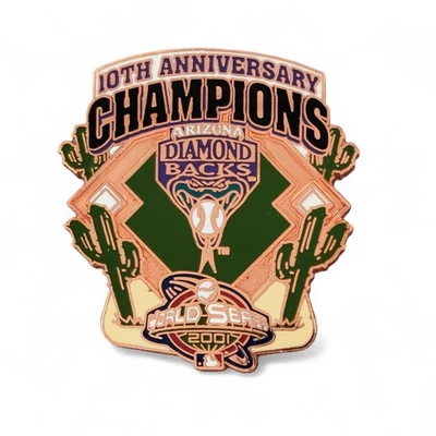 Arizona Diamondbacks 2001 World Series Champions 10th Anniversary Lapel Pin MLB - Image 1 of 4
