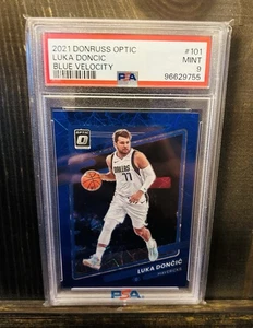 2021 Donruss Optic Luka Doncic #101 Blue Velocity Dallas Mavericks PSA9 - Picture 1 of 1