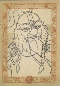 Theoden LOTR Lord of the Rings Hobbit Rankin Bass Sketch Card - Picture 1 of 2