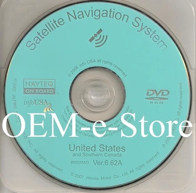 2006 2007 2008 Honda Civic / Hybrid CRV CR-V GPS Navigation DVD US Map Ver 6.62A - Image 1 of 3