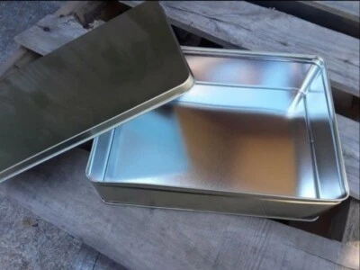 GOLD Large Metal Container Tin for Baked Goods, Candies, Jewelry Lot of 4 - Image 1 of 2