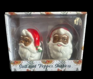 Shaker sale e pepe Babbo Natale ammiccante nero nuovo con scatola - Foto 1 di 7