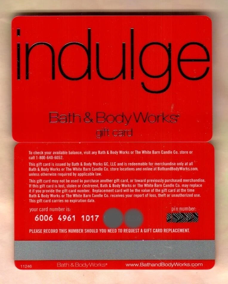 BATH & BODY WORKS Indulge ( 2005 ) Foil Gift Card ( $0 ) V2 - Image 1 of 1