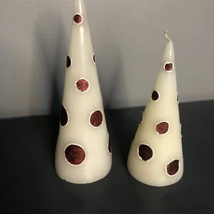 Christmas Tree Candles Set 2 Vintage Festive and Fun - Picture 1 of 14