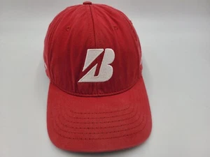 Cappello Berretto Bridgestone Golf B330 Flex Fitted (Sembra M-L) Papà Uomo Donna Rosso Bianco - Foto 1 di 17