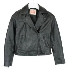 LEVI'S Jacket Women's XS Leather Asymmetrical Zip Notch Lightweight Black - Picture 1 of 24