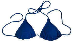 OP Size L (11-13) Blue Swim Top Triangle Halter Removable Pads Women's Juniors - Picture 1 of 4