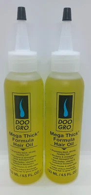 Lot Of 2- DOOGRO Mega Thick Formula Hair Oil Bottles - Image 1 of 3