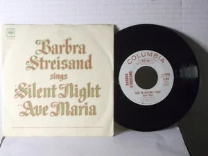 Barbra Streisand,Col. 43896,"Silent Night"US,7"45 w P/S,`1967 PROMO,Xmas,Mint- - Picture 1 of 3