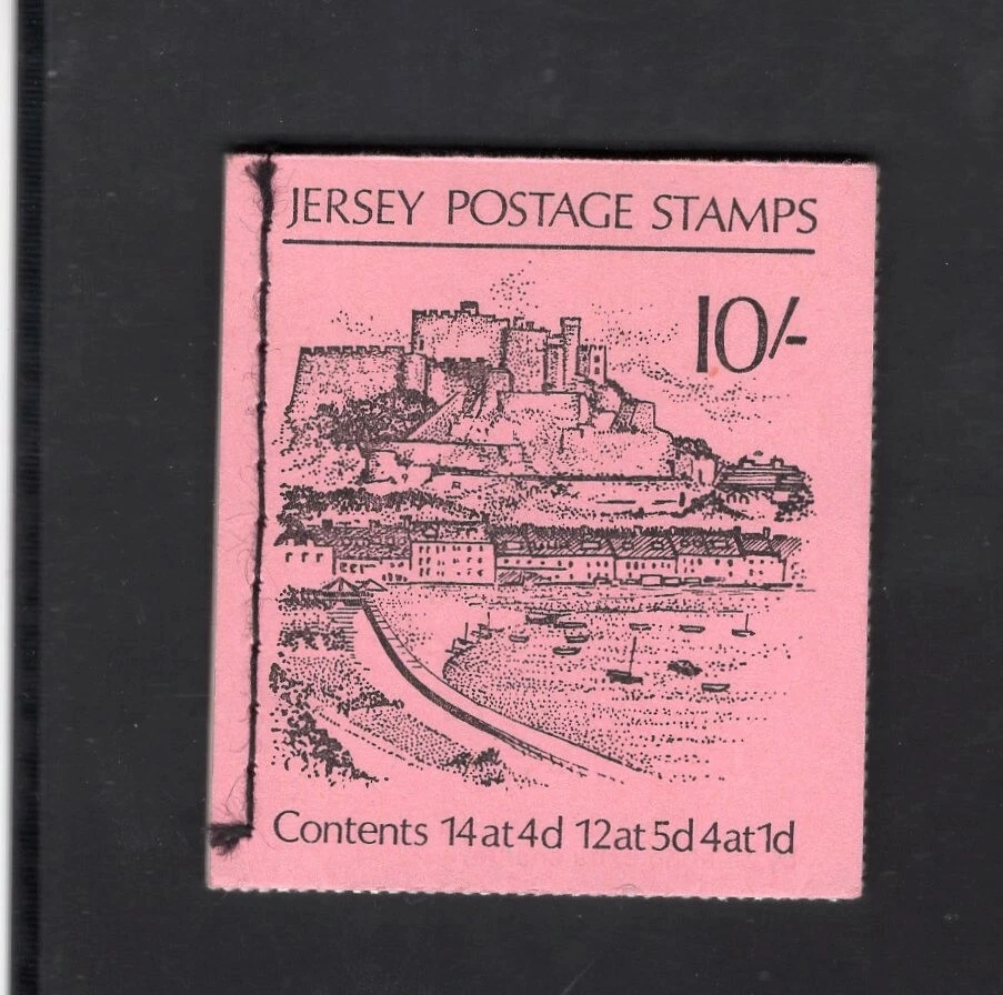 Jersey 1969 10s Mont Orgueil THIN Paper Inverted Panes  Stitched Booklet SG SB3a - Image 1 of 1