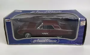 NEW Anson Classic 1963 Ford Thunderbird Red 1:18 Scale Die Cast Car - Picture 1 of 13