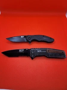 2 Smith & Wesson M&P Bodyguard Knifes Black Stainless Blade TSA Confiscated  - Picture 1 of 5