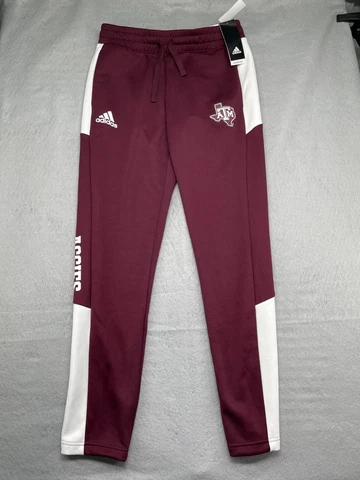Adidas Texas A & M Aggies Warm Up Side Line Pants WOMEN'S Maroon/White Ankle Zip Cover