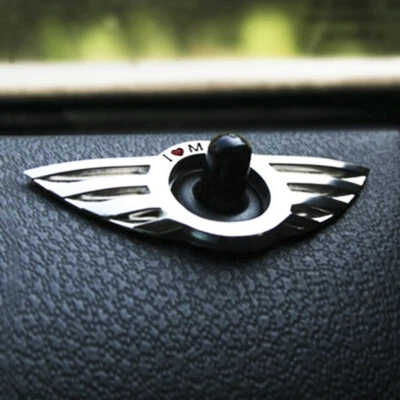 2 x Acabado de pasador de puerta para Mini-Cooper R55/R56/F55/F56 "I LOVE MINI" Wings - Imagen 1 de 4