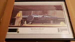 STAR WARS - Millennium Falcon: Mcquarrie Signed/Limited Lithograph w/ 70MM Film.
