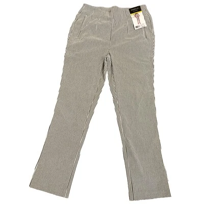 RAFAELLA  Stretch Ankle Pants Phantom Striped  Sz 8 , 28” Inseam NWT Retail $79 - Image 1 of 4