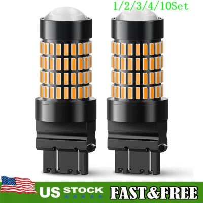 AUXITO 2800LM 3157 3156 Ámbar LED Señal de Giro de Estacionamiento Luz Indicadora 1~10 Juego Foto 1 de 4