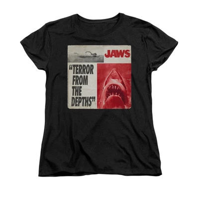 Camiseta gráfica para mujer con licencia JAWS TERROR SM-2XL Foto 1 de 2