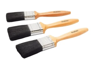 Paquete de 3 brochas de pintura Prodec Craftsman barniz de cerdas mixtas virola de acero inoxidable - Imagen 1 de 4