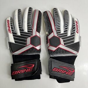 Brine Legacy Soccer Goalie Gloves - Size 8 Red And Black