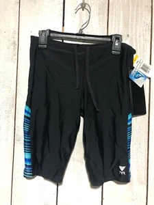 TRAJE DE BAÑO PARA HOMBRE TYR HOMBRE ASST JAMMER NEGRO CON RAYAS AZULES Y NEGRAS TALLA 32 - Imagen 1 de 6