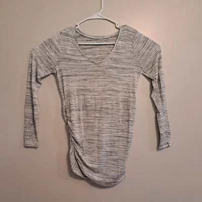 Motherhood Maternity Womens Long-Sleeved Side Cinched Top Space Dye Pattern S - Image 1 of 4