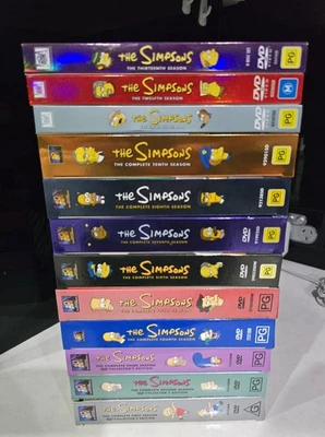 The Simpsons DVD Box Set Bulk Lot Of 12 Seasons 1-8 10-12  Region 4 Pal  - Image 1 of 4