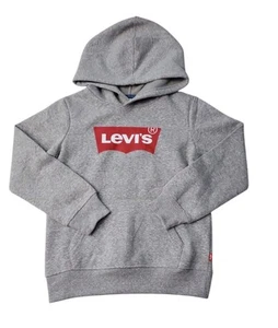 Levi's Boy's Oversized Fit Soft Cozy Fleece Hoodie Sharkskin gray S(6/7) - Picture 1 of 4