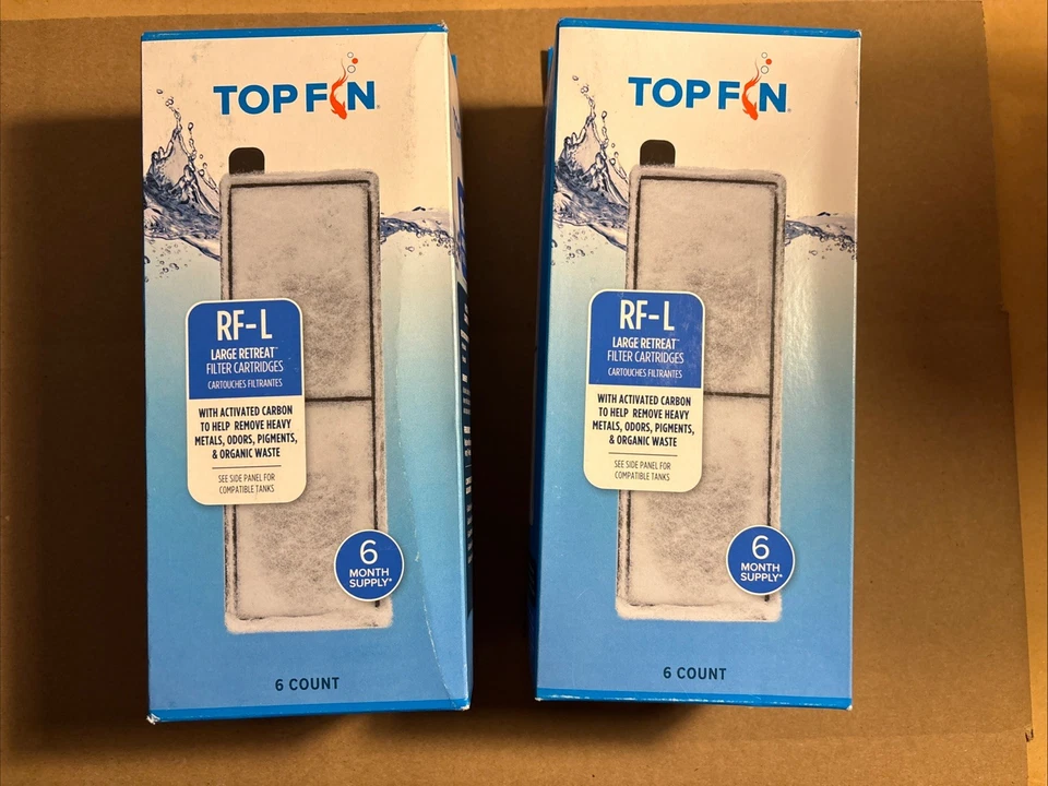 Top Fin Large Retreat RF-L Filter Refill Cartridges | 2-Pack | 12 Filters