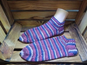 Sneakersocken/Kurzsocken 40/41 Handgestrickt - Bild 1 von 1